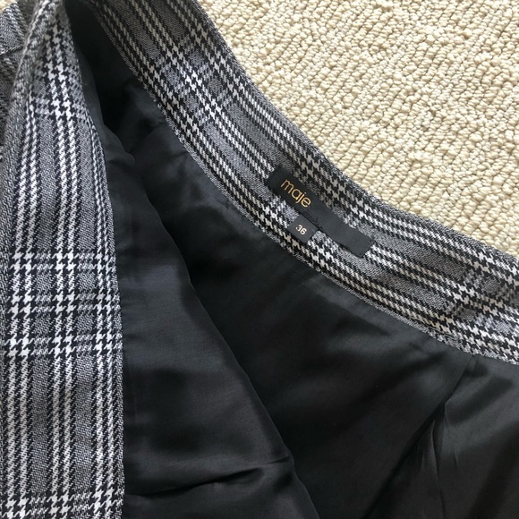 Maje Pleated Gingham Skort - Picture 6 of 7